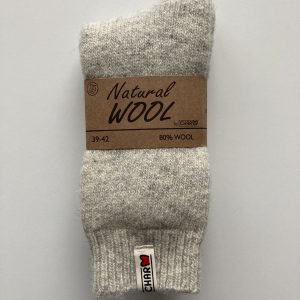Teplé ponožky ESKIMO z 80% vlny BIELE