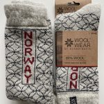 Ponožky z 80% vlny s nápisom NORWAY