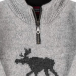 Detský sveter NORWOOL zo 100% vlny - sivý