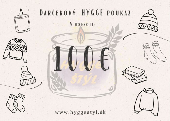 Darčekový HYGGE Poukaz 100€